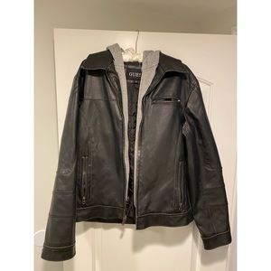 Men’s GUESS Faux Leather Jacket